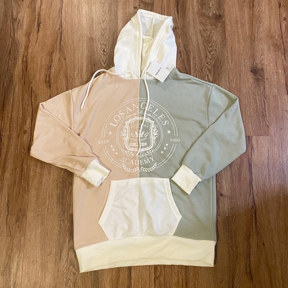NWT Forever 21 Color Block Hoodie